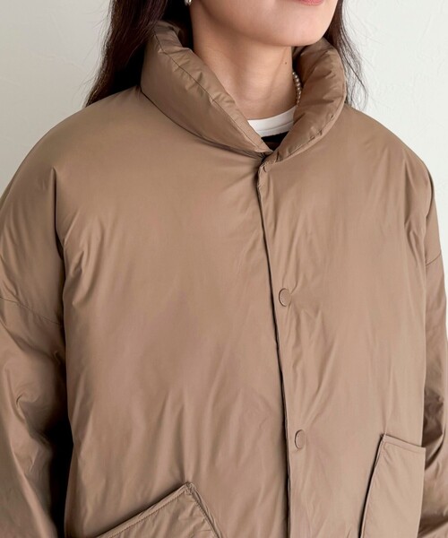 GEVACO（ゲバコ）の「【GEVACO/ゲバコ】ノンステッチミドル中綿ジャケット（ダウンジャケット/コート・レディース・ブラック/ベージュ/レッド/ブルー・38）」の17枚目の写真