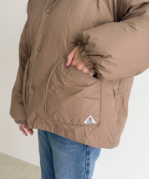 GEVACO（ゲバコ）の「【GEVACO/ゲバコ】ノンステッチミドル中綿ジャケット（ダウンジャケット/コート・レディース・ブラック/ベージュ/レッド/ブルー・38）」の19枚目の写真