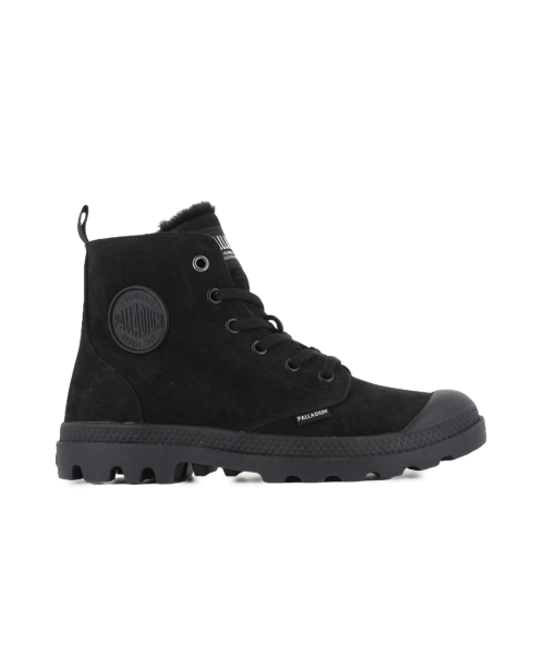 PALLADIUM(パラディウム)の「パムパハイジップアップ ブラック レディース フリースブーツ 95982-010-M(ブーツ・レディース・ブラック・23cm/24cm/25cm)」の1枚目の写真