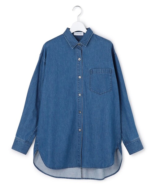 23区 S（ニジュウサンクチイサイサイズ）の「ライトダンガリー デニムシャツ（シャツ/ブラウス・レディース・ダルブルー系/ターコイズブルー系・32）」の4枚目の写真