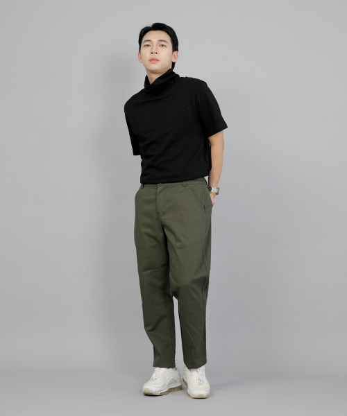 SAINTCREW(セントクルー)の「ワイドカッティングクロップハーフバンドパンツ WCH-327 カーキ(その他パンツ・メンズ・その他・MEDIUM/LARGE/X-LARGE)」の4枚目の写真