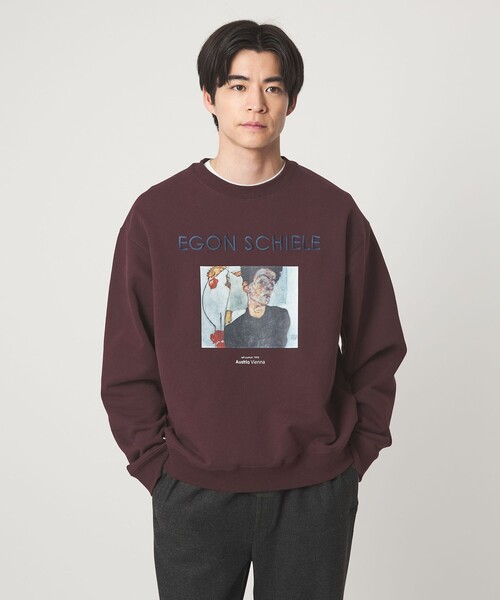 green label relaxing（グリーンレーベルリラクシング）の「EGON SCHIELE クルーネック スウェット（スウェット・メンズ・ダークグレー/ホワイト/ワイン・XL/L/M）」の3枚目の写真