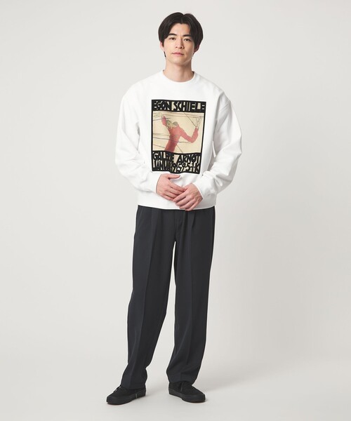 green label relaxing（グリーンレーベルリラクシング）の「EGON SCHIELE クルーネック スウェット（スウェット・メンズ・ダークグレー/ホワイト/ワイン・XL/L/M）」の5枚目の写真