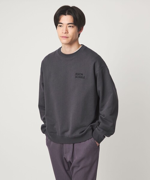 green label relaxing（グリーンレーベルリラクシング）の「EGON SCHIELE クルーネック スウェット（スウェット・メンズ・ダークグレー/ホワイト/ワイン・XL/L/M）」の6枚目の写真