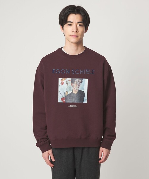 green label relaxing（グリーンレーベルリラクシング）の「EGON SCHIELE クルーネック スウェット（スウェット・メンズ・ダークグレー/ホワイト/ワイン・XL/L/M）」の8枚目の写真