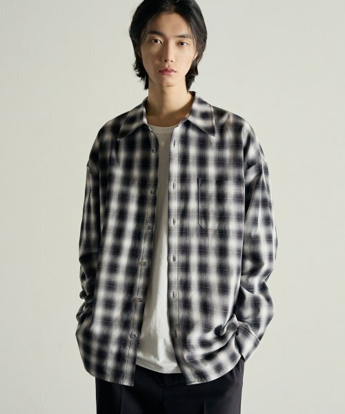 ROTEMBER（ローテンバー）の「フレンチオンブレチェックシャツ[ブラック]（シャツ/ブラウス・メンズ・その他・X-LARGE）」の2枚目の写真