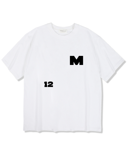 MIDNIGHT12AM(ミッドナイト12エーエム)の「M12 半袖Tシャツ ホワイト(Tシャツ/カットソー・メンズ・その他・LARGE/X-LARGE/XX-LARGE)」の1枚目の写真
