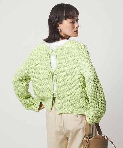 green label relaxing（グリーンレーベルリラクシング）の「メッシュ ニット 2WAY プルオーバー ウォッシャブル（ニット/セーター・レディース・ナチュラル/ダークグレー/ライム/ピンク・FREE）」の22枚目の写真