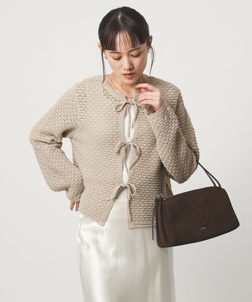 green label relaxing（グリーンレーベルリラクシング）の「メッシュ ニット 2WAY プルオーバー ウォッシャブル（ニット/セーター・レディース・ナチュラル/ダークグレー/ライム/ピンク・FREE）」の20枚目の写真