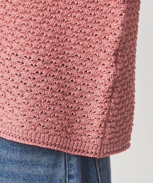 green label relaxing（グリーンレーベルリラクシング）の「メッシュ ニット 2WAY プルオーバー ウォッシャブル（ニット/セーター・レディース・ナチュラル/ダークグレー/ライム/ピンク・FREE）」の11枚目の写真