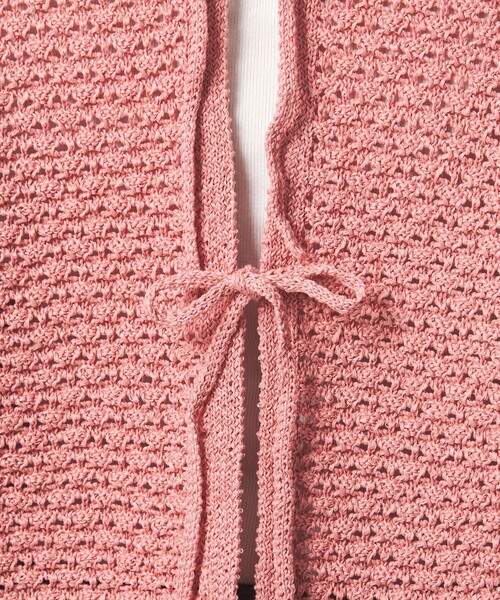 green label relaxing（グリーンレーベルリラクシング）の「メッシュ ニット 2WAY プルオーバー ウォッシャブル（ニット/セーター・レディース・ナチュラル/ダークグレー/ライム/ピンク・FREE）」の10枚目の写真