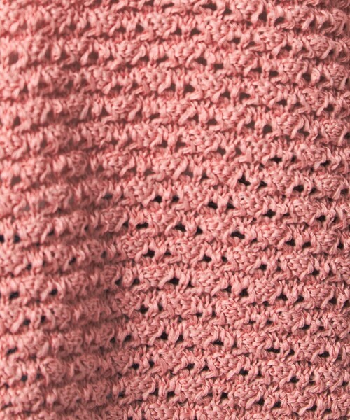 green label relaxing（グリーンレーベルリラクシング）の「メッシュ ニット 2WAY プルオーバー ウォッシャブル（ニット/セーター・レディース・ナチュラル/ダークグレー/ライム/ピンク・FREE）」の9枚目の写真