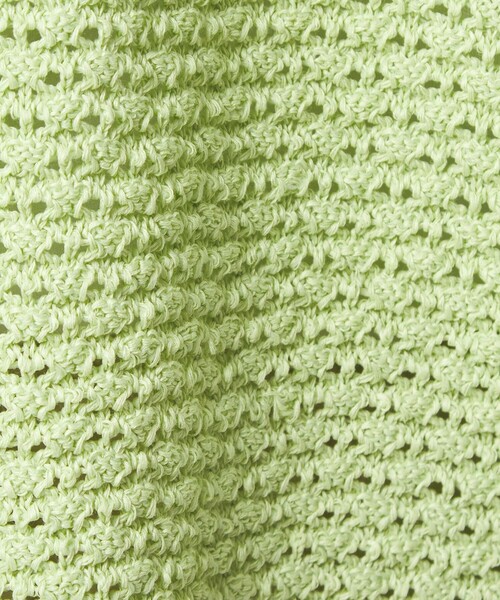 green label relaxing（グリーンレーベルリラクシング）の「メッシュ ニット 2WAY プルオーバー ウォッシャブル（ニット/セーター・レディース・ナチュラル/ダークグレー/ライム/ピンク・FREE）」の6枚目の写真