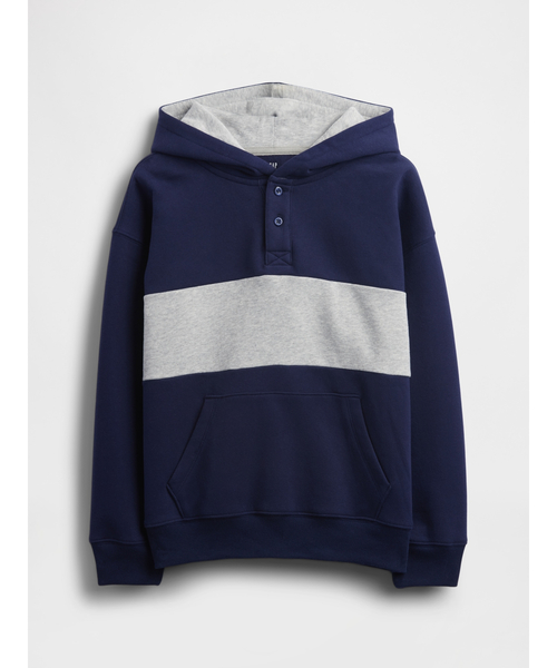 GAP(ギャップ)の「ヴィンテージソフト リラックスフィット ヘンリーパーカー (キッズ)(パーカー・キッズ・ネイビー/グレー・110cm/120cm/130cm/140cm/150cm/160cm)」の3枚目の写真