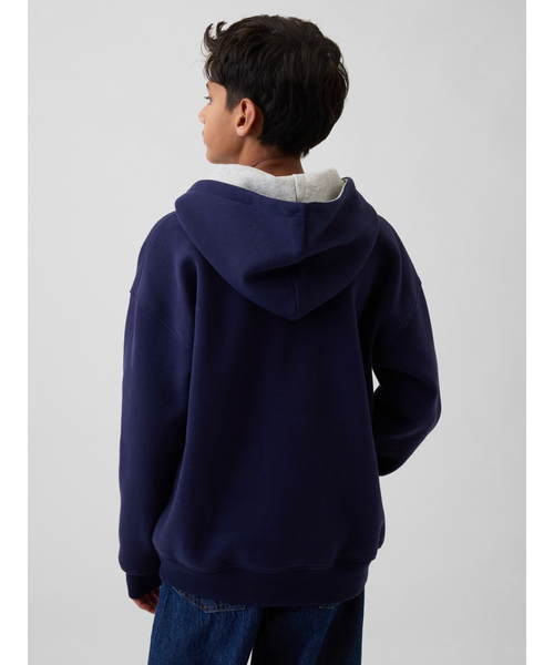GAP(ギャップ)の「ヴィンテージソフト リラックスフィット ヘンリーパーカー (キッズ)(パーカー・キッズ・ネイビー/グレー・110cm/120cm/130cm/140cm/150cm/160cm)」の5枚目の写真