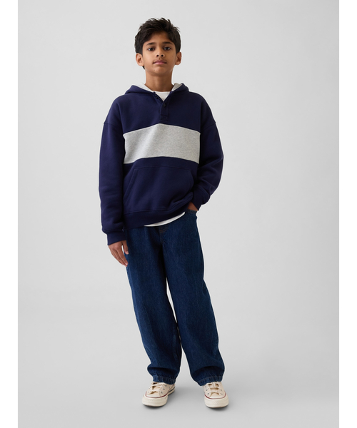 GAP(ギャップ)の「ヴィンテージソフト リラックスフィット ヘンリーパーカー (キッズ)(パーカー・キッズ・ネイビー/グレー・110cm/120cm/130cm/140cm/150cm/160cm)」の7枚目の写真