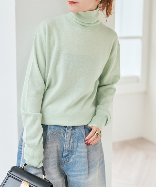 セール】カシミヤタートルニットプルオーバー（ニット/セーター