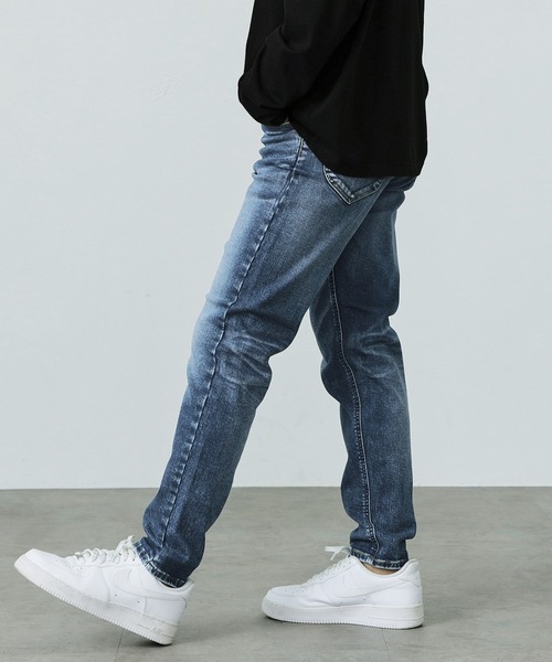 Lee(リー)の「【ハイパワーストレッチ】Lee LASTIC テーパードスキニーデニムパンツ(デニムパンツ・メンズ・ブルー・X-SMALL/SMALL/MEDIUM/LARGE/X-LARGE)」の3枚目の写真