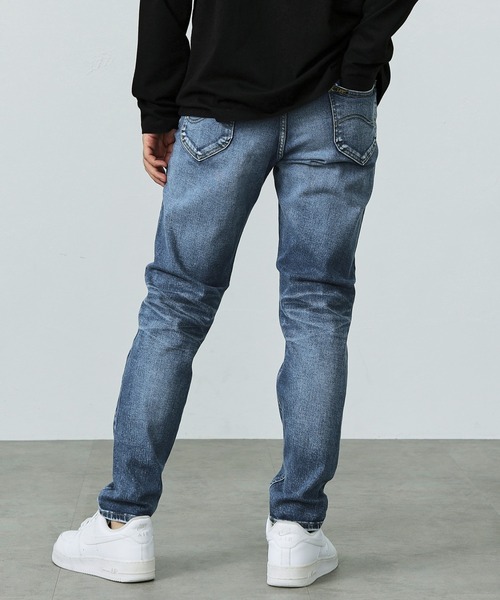 Lee(リー)の「【ハイパワーストレッチ】Lee LASTIC テーパードスキニーデニムパンツ(デニムパンツ・メンズ・ブルー・X-SMALL/SMALL/MEDIUM/LARGE/X-LARGE)」の4枚目の写真
