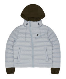 HOODHOOD（フッドフッド）の「クローバーロゴフーディッドライトダックダウンジャケットスカイブルー（ダウンジャケット/コート）」