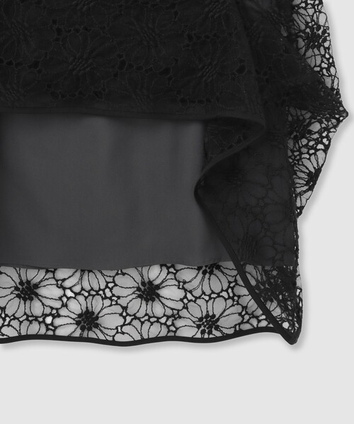 ANAYI(アナイ)の「フラワー刺繍Aラインワンピース(ワンピース・レディース・ブラック・38/36)」の19枚目の写真