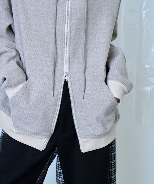 Nora Lily(ノラリリー)の「【Nora Lily】Wooly Hoodie(パーカー・メンズ・チャコールグレー/ブラック/アイボリー・FREE)」の9枚目の写真