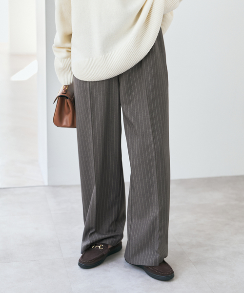 【未使用】1PIU1UGUALE3 イージースラックスパンツ サイズ5 上質イージースラックス/ブラック | Factelier (ファクトリエ)