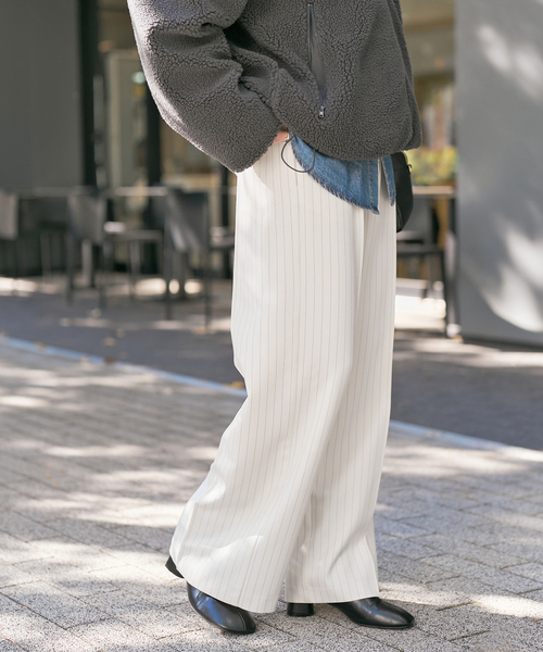 Spick & Span（スピックアンドスパン）の「ウォッシャブルPEイージースラックスパンツ（スラックス・レディース・その他1/その他2/ブラウン・36/38/40）」の6枚目の写真