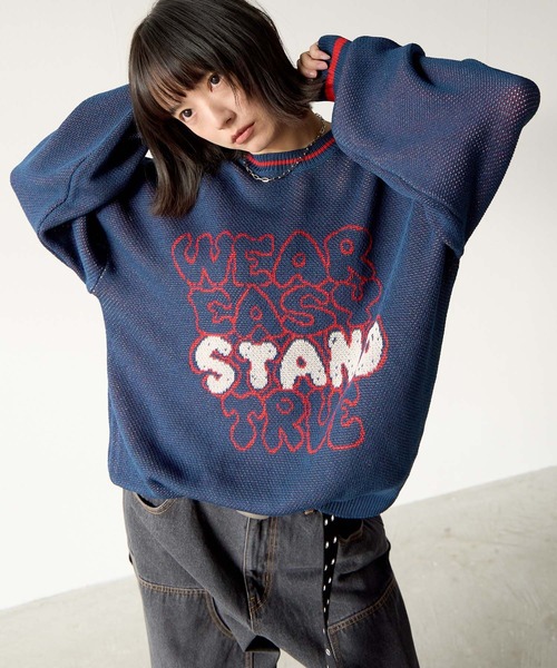 PBLIM(ページボーイリム)の「《UNISEX》スケッチロゴニット(ニット/セーター・レディース・アイボリー/ネイビー/ブラウン・FREE)」の18枚目の写真