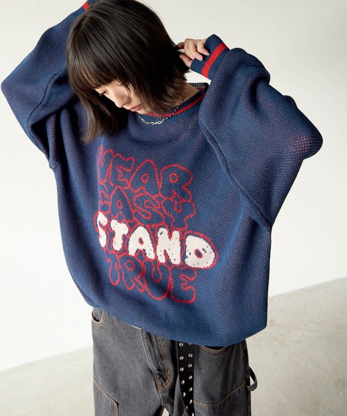 PBLIM(ページボーイリム)の「《UNISEX》スケッチロゴニット(ニット/セーター・レディース・アイボリー/ネイビー/ブラウン・FREE)」の21枚目の写真