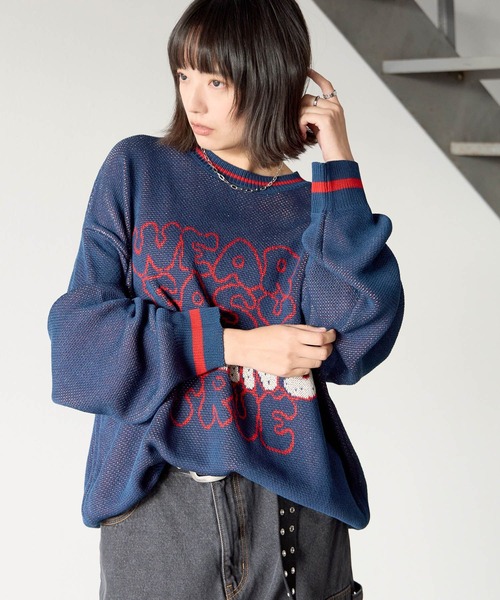 PBLIM(ページボーイリム)の「《UNISEX》スケッチロゴニット(ニット/セーター・レディース・アイボリー/ネイビー/ブラウン・FREE)」の19枚目の写真