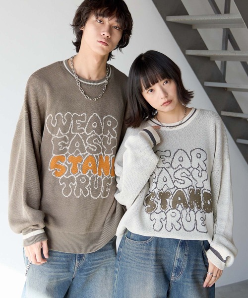 PBLIM(ページボーイリム)の「《UNISEX》スケッチロゴニット(ニット/セーター・レディース・アイボリー/ネイビー/ブラウン・FREE)」の13枚目の写真