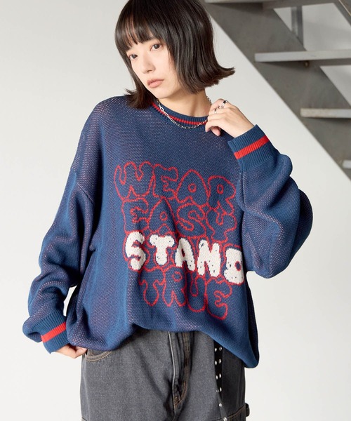 PBLIM(ページボーイリム)の「《UNISEX》スケッチロゴニット(ニット/セーター・レディース・アイボリー/ネイビー/ブラウン・FREE)」の22枚目の写真
