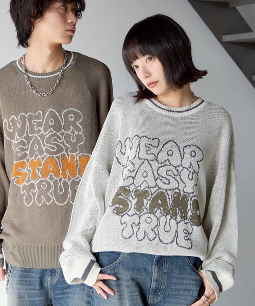 PBLIM(ページボーイリム)の「《UNISEX》スケッチロゴニット(ニット/セーター・レディース・アイボリー/ネイビー/ブラウン・FREE)」の15枚目の写真