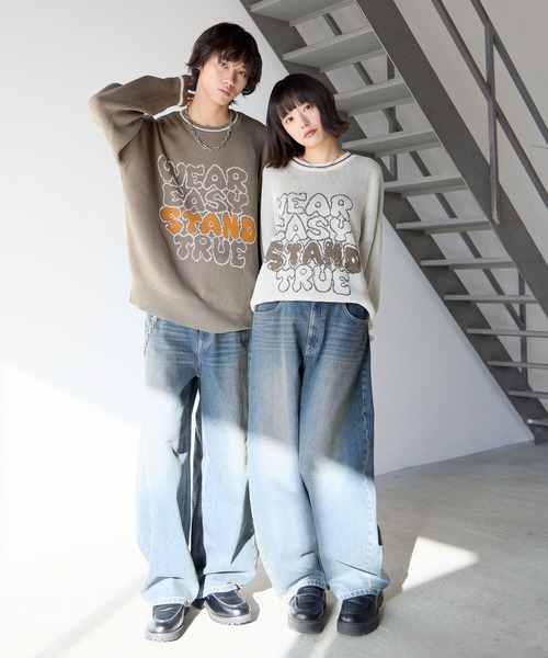 PBLIM(ページボーイリム)の「《UNISEX》スケッチロゴニット(ニット/セーター・レディース・アイボリー/ネイビー/ブラウン・FREE)」の16枚目の写真