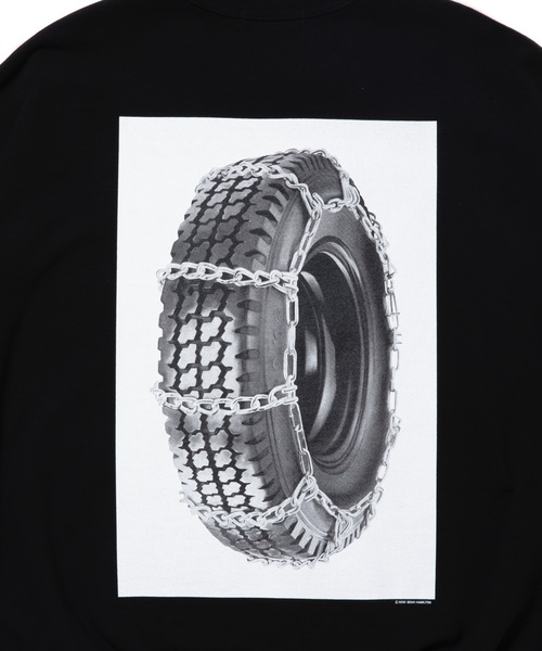 COOTIE PRODUCTIONS（クーティープロダクションズ）の「Print Sweat Crew (Tire with Chains)（スウェット・メンズ・グレー系その他/ブラック・LARGE/MEDIUM/SMALL）」の7枚目の写真