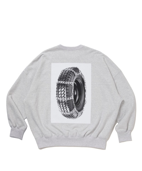 COOTIE PRODUCTIONS（クーティープロダクションズ）の「Print Sweat Crew (Tire with Chains)（スウェット・メンズ・グレー系その他/ブラック・LARGE/MEDIUM/SMALL）」の8枚目の写真