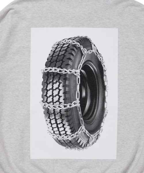 COOTIE PRODUCTIONS（クーティープロダクションズ）の「Print Sweat Crew (Tire with Chains)（スウェット・メンズ・グレー系その他/ブラック・LARGE/MEDIUM/SMALL）」の9枚目の写真