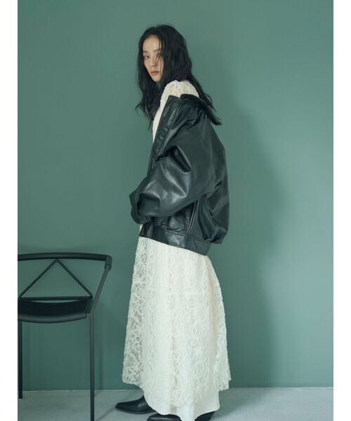 Ungrid（アングリッド）の「スパンコールラップスカート（スカート・レディース・オフホワイト/ブラック・FREE）」の6枚目の写真