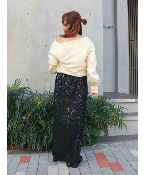 Ungrid（アングリッド）の「スパンコールラップスカート（スカート・レディース・オフホワイト/ブラック・FREE）」の21枚目の写真