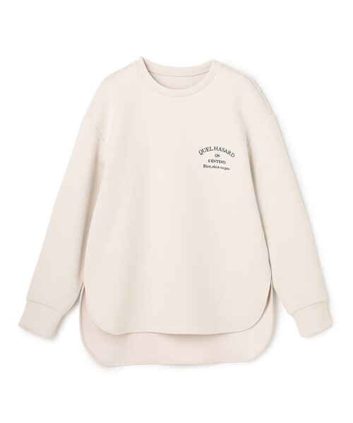 UNFILO(アンフィーロ)の「BEAUTY FORM JERSEY 刺繍ロゴ プルオーバー(スウェット・レディース・ベージュ系1/ライトグレー系1/ネイビー系1・SMALL/MEDIUM)」の2枚目の写真