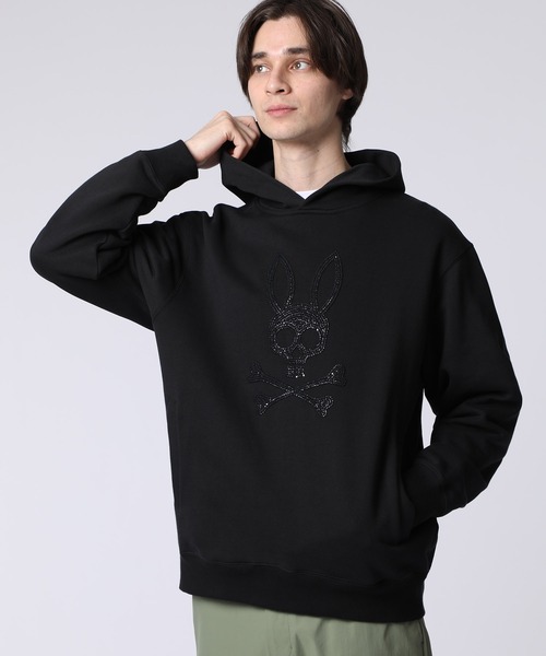 Psycho Bunny(サイコバニー)の「スパンコールバニー パーカ(パーカー・メンズ・ブラック/ホワイト・MEDIUM/SMALL/X-LARGE/LARGE)」の2枚目の写真