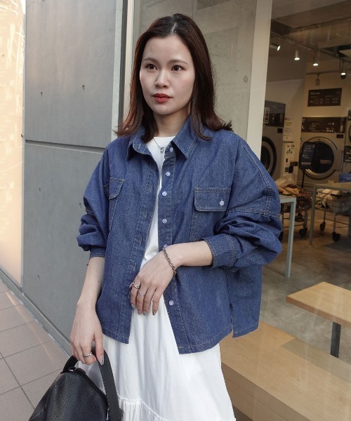 CORNERS（コーナーズ）の「クロップドデニムシャツ（シャツ/ブラウス