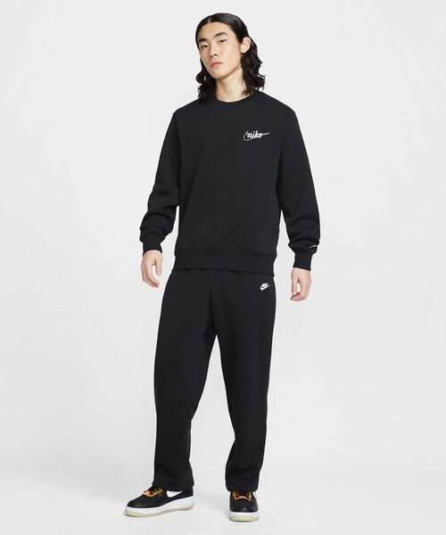 NIKE(ナイキ)の「ナイキ スポーツウェア クラブ メンズ フリース クルーネック スウェットシャツ / Nike Sportswear Club Men's Fleece Crew-Neck Sweatshirt IF0680-010 Black(スウェット・メンズ・ブラック・M/L/S/2XL/XL)」の8枚目の写真
