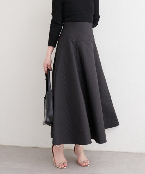 natural couture（ナチュラルクチュール）の「〈osono〉エンボスジャガードスカート（スカート・レディース・オフホワイト/モカ/ブラック・LARGE/MEDIUM）」の15枚目の写真