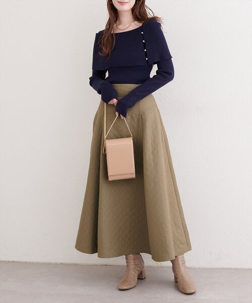 osono〉エンボスジャガードスカート（スカート）｜natural couture