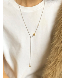 DENU（デヌ）の「Tiny gold stone necklace（ネックレス）」