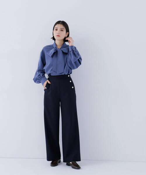 NATURAL BEAUTY BASIC(ナチュラルビューティーベーシック)の「◇マリンパンツ(その他パンツ・レディース・ネイビー/ブラウン/オフホワイト・MEDIUM/P/S)」の1枚目の写真