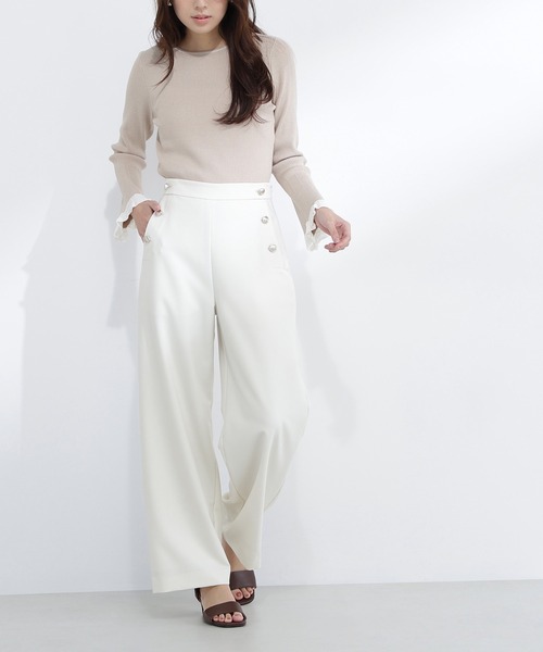 NATURAL BEAUTY BASIC(ナチュラルビューティーベーシック)の「◇マリンパンツ(その他パンツ・レディース・ネイビー/ブラウン/オフホワイト・MEDIUM/P/S)」の2枚目の写真