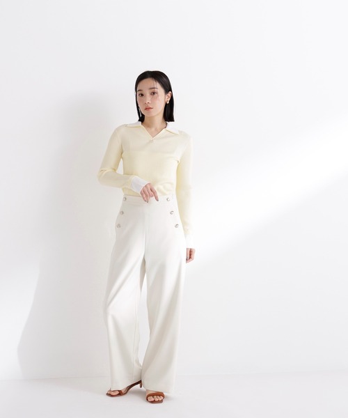 NATURAL BEAUTY BASIC(ナチュラルビューティーベーシック)の「◇マリンパンツ(その他パンツ・レディース・ネイビー/ブラウン/オフホワイト・MEDIUM/P/S)」の4枚目の写真